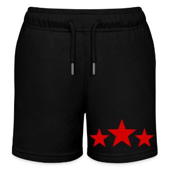 Étoiles rouges - Short de jogging enfant bio Stanley/Stella - noir - Devant