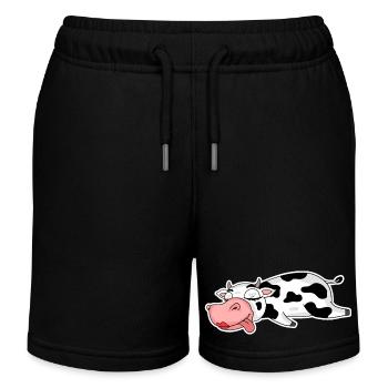 Cow lady girl - Kids Organic Sweat Shorts by Stanley/Stella - black - Front