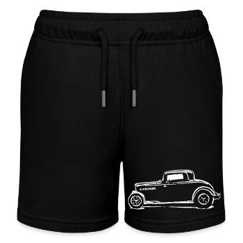 Hot Rod, Street Rod, Design von Mondwinkel - Kinder Organic Joggingshorts Mini Bolter von Stanley/Stella - Schwarz - Vorne
