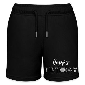 Happy Birthday - Kinder Organic Joggingshorts Mini Bolter von Stanley/Stella - Schwarz - Vorne