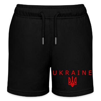 Ukraine - Kinder Organic Joggingshorts Mini Bolter von Stanley/Stella - Schwarz - Vorne