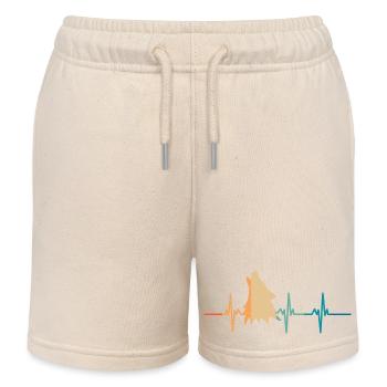 Wolfs-Herzschlag - Kinder Organic Joggingshorts Mini Bolter von Stanley/Stella - Natur - Vorne