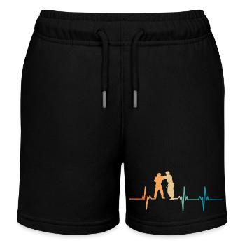 Judo-Herzschlag - Kinder Organic Joggingshorts Mini Bolter von Stanley/Stella - Schwarz - Vorne