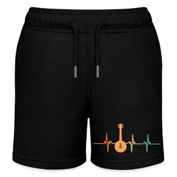 Banjo-Herzschlag - Kinder Organic Joggingshorts Mini Bolter von Stanley/Stella - Schwarz - Vorne