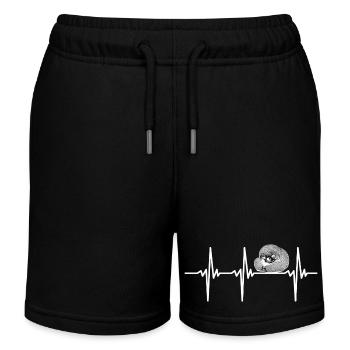 Battement de cœur pour les paresseux - Short de jogging enfant bio Stanley/Stella - noir - Devant