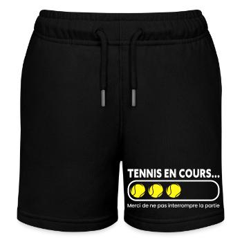 Tennis En Cours Partie - Short de jogging enfant bio Stanley/Stella - noir - Devant