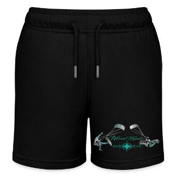 Windkind Kiter Kompass - Kinder Organic Joggingshorts Mini Bolter von Stanley/Stella - Schwarz - Vorne