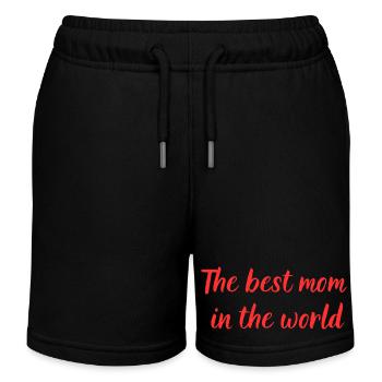 Best Mom - Kids Organic Sweat Shorts by Stanley/Stella - black - Front