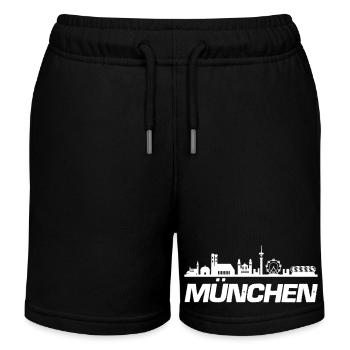 Horizon de Munich - Short de jogging enfant bio Stanley/Stella - noir - Devant