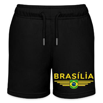 T-shirt Brasília pour les fans et les voyageurs - Short de jogging enfant bio Stanley/Stella - noir - Devant