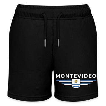 Montevideo Design – Für Fans & Reisende - Kinder Organic Joggingshorts Mini Bolter von Stanley/Stella - Schwarz - Vorne