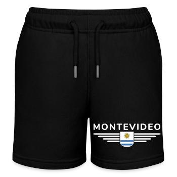 Montevideo Design – Für Fans & Reisende - Kinder Organic Joggingshorts Mini Bolter von Stanley/Stella - Schwarz - Vorne