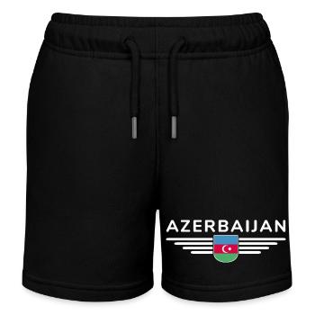 Aserbaidschan Design – Für Fans & Reisende - Kinder Organic Joggingshorts Mini Bolter von Stanley/Stella - Schwarz - Vorne