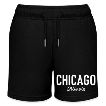 Chicago - Illionois - États-Unis États-Unis - Short de jogging enfant bio Stanley/Stella - noir - Devant