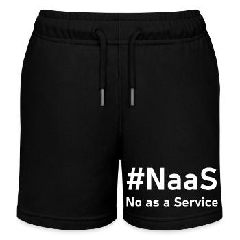 #NaaS – No as a Service | Funny IT saying for N - Kids Organic Sweat Shorts by Stanley/Stella - black - Front