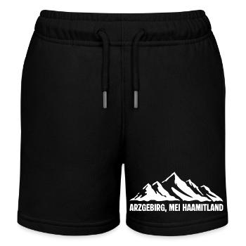 Erzgebirge Mundart - Kinder Organic Joggingshorts Mini Bolter von Stanley/Stella - Schwarz - Vorne