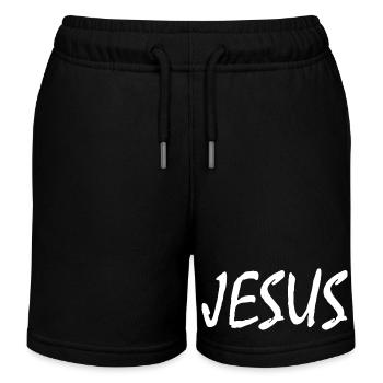 Jesus - Short de jogging enfant bio Stanley/Stella - noir - Devant