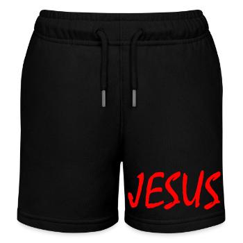 Jesus - Short de jogging enfant bio Stanley/Stella - noir - Devant