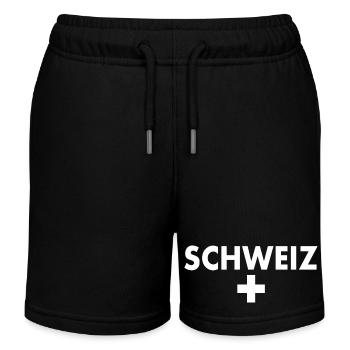 Switzerland - Kids Organic Sweat Shorts by Stanley/Stella - black - Front