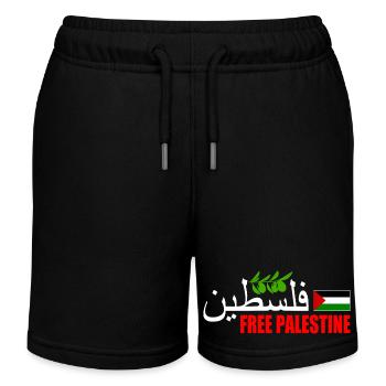 Free palestine فلسطين - Kids Organic Sweat Shorts by Stanley/Stella - black - Front