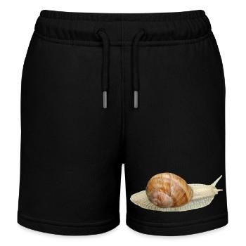 Escargot, escargot de vigne - Short de jogging enfant bio Stanley/Stella - noir - Devant