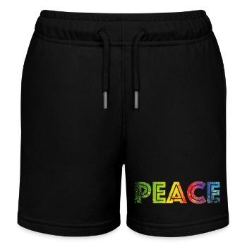 PEACE colours speckled - Kinder Organic Joggingshorts Mini Bolter von Stanley/Stella - Schwarz - Vorne