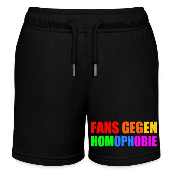 fans gegen homophobie - Kinder Organic Joggingshorts Mini Bolter von Stanley/Stella - Schwarz - Vorne