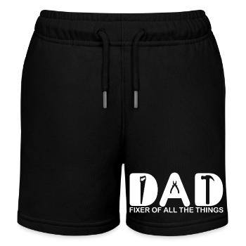 Papa. Réparateur de toutes les choses. - Short de jogging enfant bio Stanley/Stella - noir - Devant