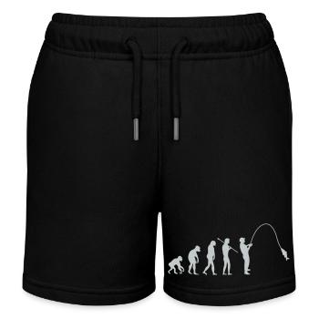Évolution de la pêche - Short de jogging enfant bio Stanley/Stella - noir - Devant