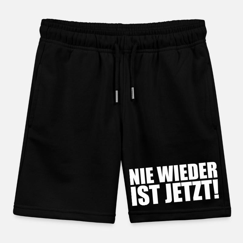 Never again is now Kids Organic Sweat Shorts by Stanley/Stella