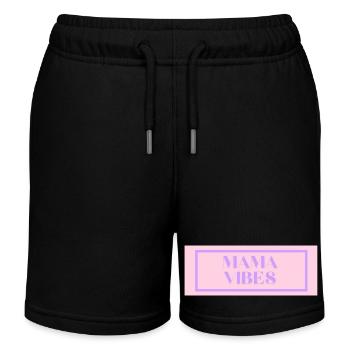 mama vibes - Kinder Organic Joggingshorts Mini Bolter von Stanley/Stella - Schwarz - Vorne