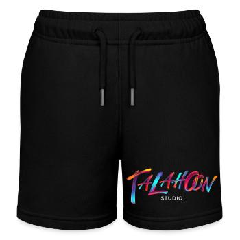 Talahoon Studios Rainbow Brushed - Kids Organic Sweat Shorts by Stanley/Stella - black - Front