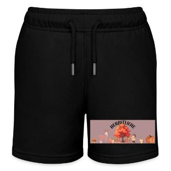 Herbstliche Grüße - Kinder Organic Joggingshorts Mini Bolter von Stanley/Stella - Schwarz - Vorne
