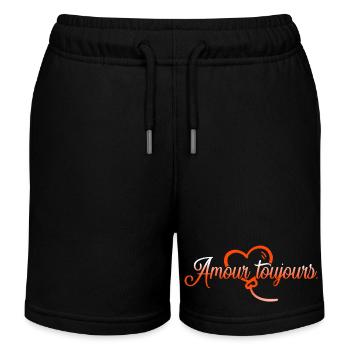 VALENTINSTAG HERZ LIEBE LIEBE ROSE 10 - Kinder Organic Joggingshorts Mini Bolter von Stanley/Stella - Schwarz - Vorne