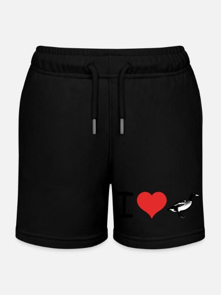 J’adore les canards - Pet Design - Short de jogging enfant bio Stanley/Stella - noir