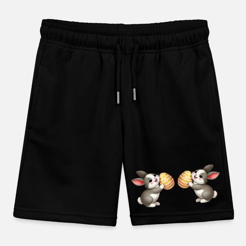 Bunny Rabbit Easter 2 Kids Organic Sweat Shorts by Stanley/Stella