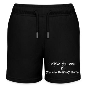 Coole Sprüche Motivation Sport positive Vibes - Kinder Organic Joggingshorts Mini Bolter von Stanley/Stella - Schwarz - Vorne