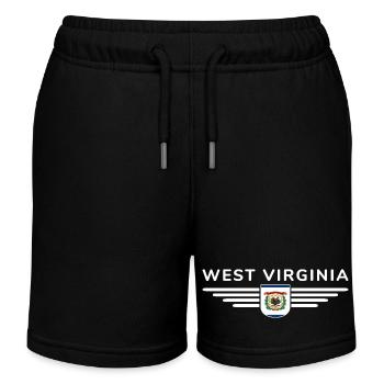 West Virginia Fan Shirt – Natur & Stolz - Kinder Organic Joggingshorts Mini Bolter von Stanley/Stella - Schwarz - Vorne