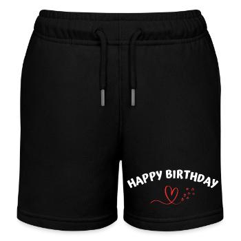 Bon anniversaire - Short de jogging enfant bio Stanley/Stella - noir - Devant