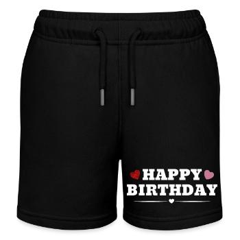 Bon anniversaire - Short de jogging enfant bio Stanley/Stella - noir - Devant