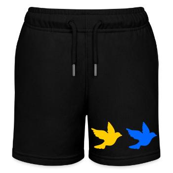 Ukraine - Short de jogging enfant bio Stanley/Stella - noir - Devant