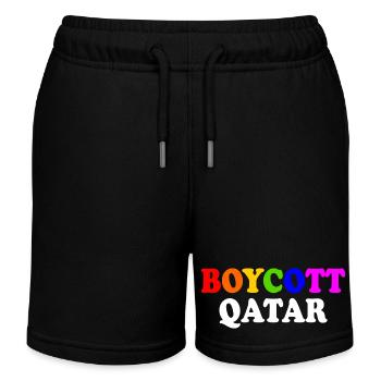 Boycott qatar - Short de jogging enfant bio Stanley/Stella - noir - Devant