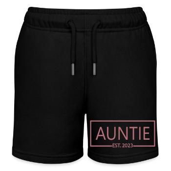 Tante Est. 2023, Tante zu werden, Schwangerschaft enthüllen - Kinder Organic Joggingshorts Mini Bolter von Stanley/Stella - Schwarz - Vorne