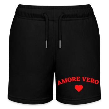 Amore vero Wahre Liebe Schatz Lieblingsmensch - Kinder Organic Joggingshorts Mini Bolter von Stanley/Stella - Schwarz - Vorne