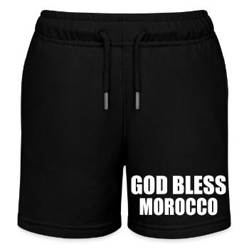 God bless morocco maroc - Short de jogging enfant bio Stanley/Stella - noir - Devant