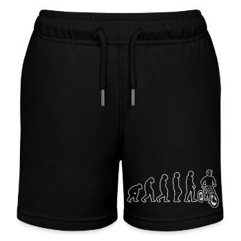 Fahrradfahrer Radfahren Fahrrad Radfahrer Radeln - Kinder Organic Joggingshorts Mini Bolter von Stanley/Stella - Schwarz - Vorne