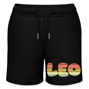 Leo sunset texture - Kinder Organic Joggingshorts Mini Bolter von Stanley/Stella - Schwarz - Vorne