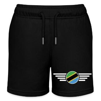 J’aime la Tanzanie, T-Shirt Design Style Élégance - Short de jogging enfant bio Stanley/Stella - noir - Devant
