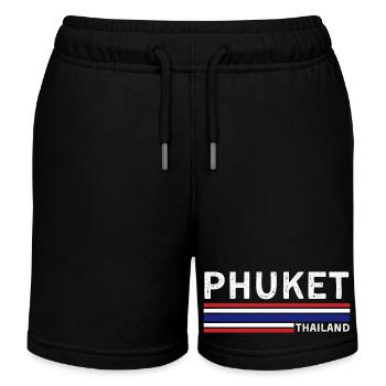 Phuket Thailand Flagge T-Shirt - Kinder Organic Joggingshorts Mini Bolter von Stanley/Stella - Schwarz - Vorne
