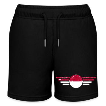 Ich liebe Indonesien, Stil Design T-Shirt - Kinder Organic Joggingshorts Mini Bolter von Stanley/Stella - Schwarz - Vorne